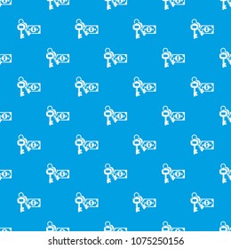 Safe money pattern vector seamless blue repeat for any use