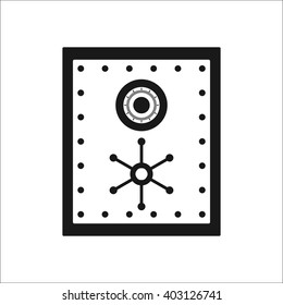 Safe money protection sign simple icon on  background