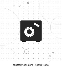 Safe money, vector best flat icon on texture background , EPS 10