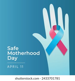 Safe Motherhood Day design template good for celebration usage. vector eps 10. motherhood vector illustration. flat design.