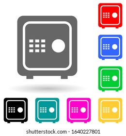 safe multi color style icon. Simple glyph, flat vector of finance icons for ui and ux, website or mobile application