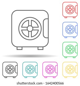 safe multi color style icon. Simple thin line, outline vector of hotel icons for ui and ux, website or mobile application