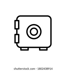 Icono de elemento de oficina seguro. Línea simple, contorno de elementos vectoriales de iconos de accesorios de gabinete para ui y ux, sitio web o aplicación móvil