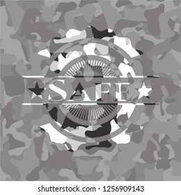 Safe on grey camo pattern