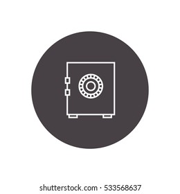 safe outline icon illustration