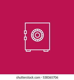 safe outline icon illustration
