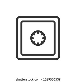 safe outline ui web icon. safe vector icon for web, mobile and user interface design isolated on white background