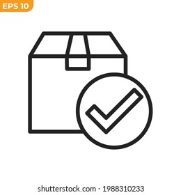 plantilla de símbolo de icono de empaquetado seguro para el logotipo de colección de diseño gráfico y web ilustración vectorial