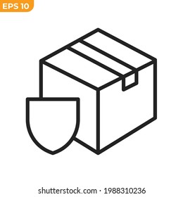 safe packaging icon symbol template for graphic and web design collection logo vector illustration