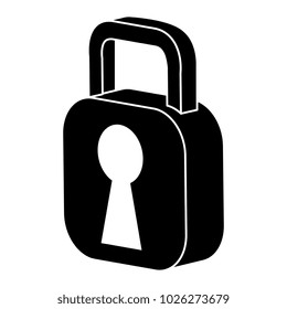 safe padlock isolated icon