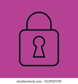 safe padlock isolated icon