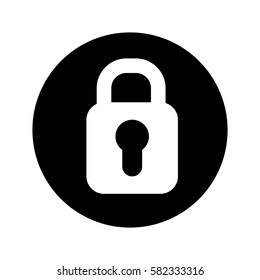 safe padlock isolated icon