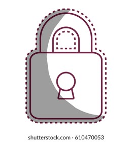 safe padlock isolated icon