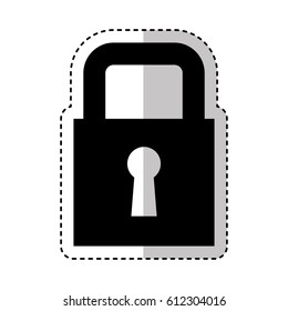 safe padlock isolated icon
