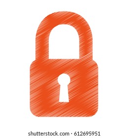 safe padlock isolated icon
