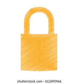 safe padlock isolated icon