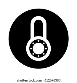 safe padlock isolated icon