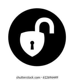 safe padlock isolated icon