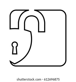 safe padlock isolated icon