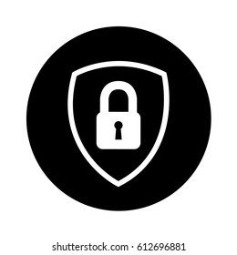 safe padlock isolated icon