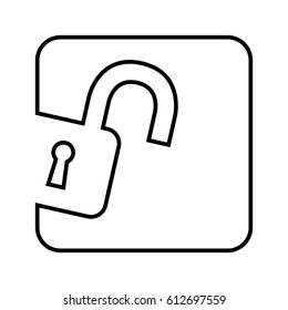 safe padlock isolated icon