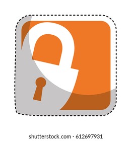 safe padlock isolated icon