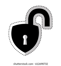 safe padlock isolated icon