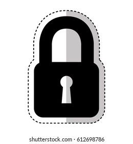 safe padlock isolated icon