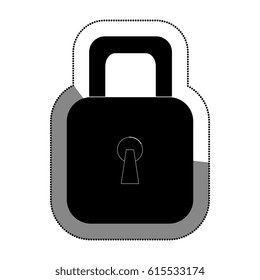 safe padlock isolated icon