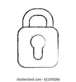 safe padlock isolated icon