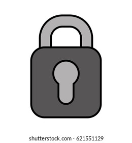 safe padlock isolated icon