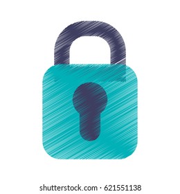 safe padlock isolated icon