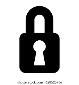 safe padlock isolated icon