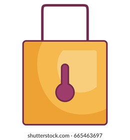 safe padlock isolated icon