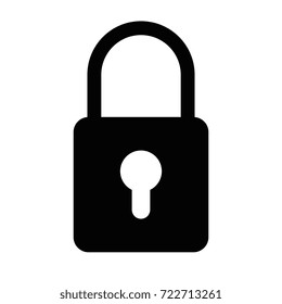 safe padlock isolated icon
