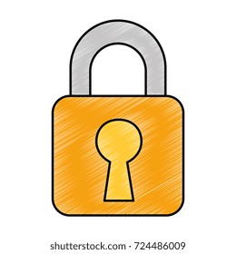 safe padlock isolated icon