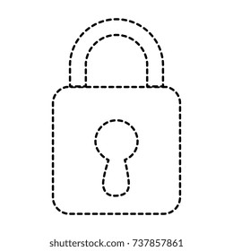 safe padlock isolated icon