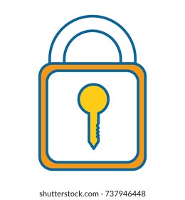 safe padlock isolated icon
