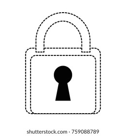 safe padlock isolated icon