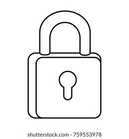 safe padlock isolated icon