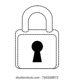 safe padlock isolated icon