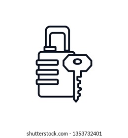 safe padlock with key