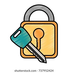 safe padlock with key