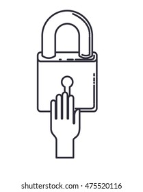 safe padlock lock isolated icon vector illustration design