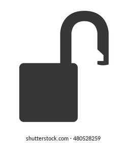 safe padlock secure icon vector illustration design