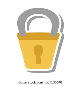 safe padlock secure isolated icon vector illustration design