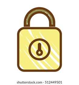 safe padlock security isolated icon