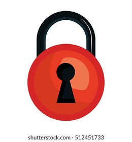 safe padlock security isolated icon