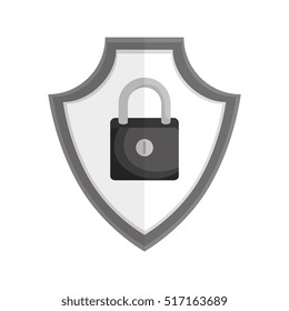 safe padlock security isolated icon