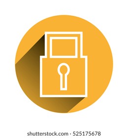 safe padlock security isolated icon